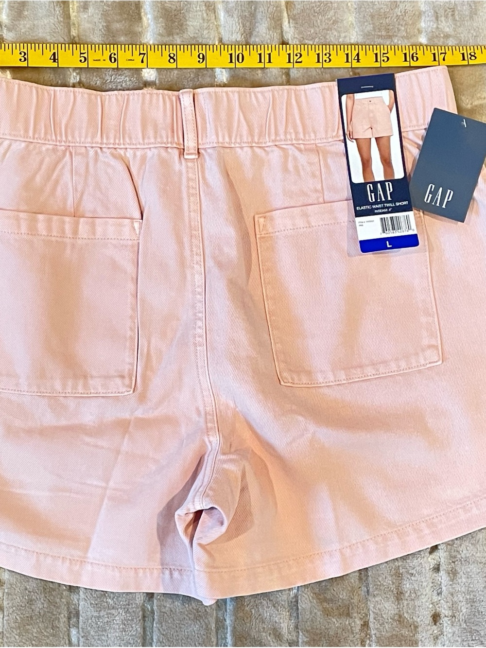 GAP Women's Light Pink High Waist Utility Shorts - Picture 2 of 5